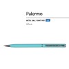 Купить Ручка Palermo шариковая  автоматическая, бирюзовый металлический корпус, 0,7 мм, синяя с нанесением логотипа