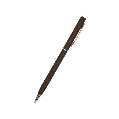Купить Ручка Palermo шариковая автоматическая, коричневый металлический корпус, 0,7 мм, синяя с нанесением