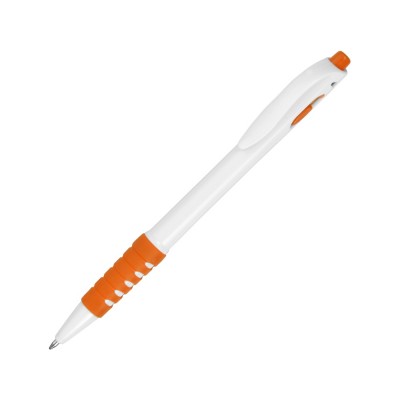 Купить Ручка шариковая Фиджи, белый/оранжевый с нанесением