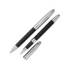 Купить Набор Рейн: ручка шариковая, ручка роллер в футляре черный с нанесением логотипа
