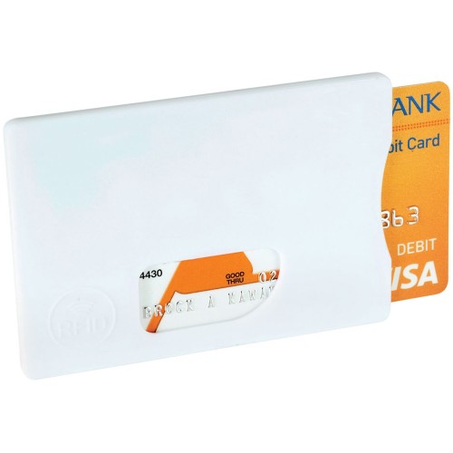 Купить Защитный RFID чехол для кредитной карты Arnox, белый с нанесением логотипа