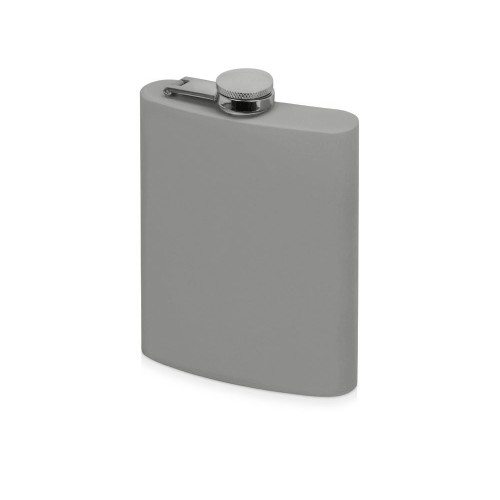 Купить Фляжка 240 мл Remarque soft touch, 304 сталь, светло-серый с нанесением логотипа