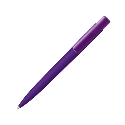 Шариковая ручка RECYCLED PET PEN PRO K transparent GUM soft-touch, фиолетовый
