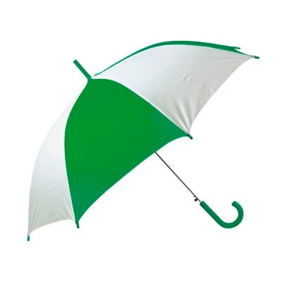 Купить Зонт-трость Тилос, зеленый/белый с нанесением логотипа