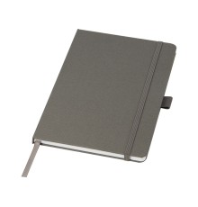 Блокнот Honua форматом A5 из переработанной бумаги с обложкой из переработанного ПЭТ, сумеречный серый