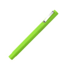 Ручка шариковая пластиковая Quadro Soft, квадратный корпус с покрытием софт-тач, зеленое яблоко