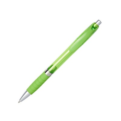 Купить Шариковая ручка с резиновой накладкой Turbo, лайм с нанесением
