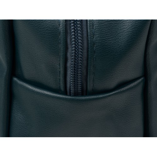 Купить Косметичка из эко-кожи Enio, темно-синий с нанесением логотипа