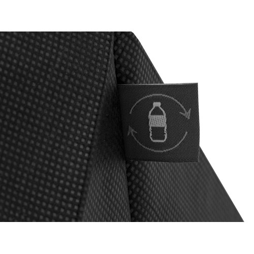 Купить Сумка Reviver с донной складкой из нетканого переработанного материала RPET, черный с нанесением логотипа