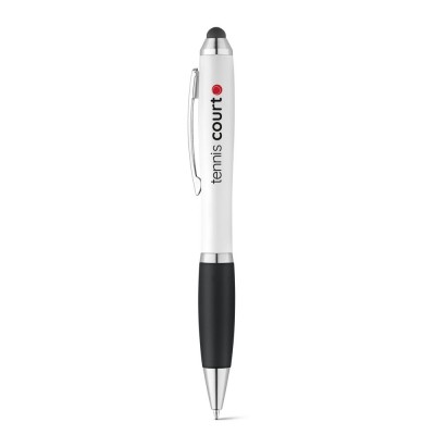 Купить SANS BK.  Шариковая ручка с зажимом из металла, Черный с нанесением логотипа
