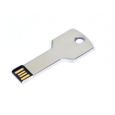 Купить Флешка в виде ключа, 16 Гб, серебристый с нанесением логотипа