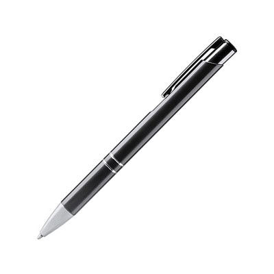 Шариковая ручка SIMON из переработанного алюминия, темный свинец