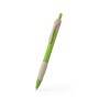 Купить Ручка шариковая HANA из пшеничного волокна, бежевый/зеленое яблоко с нанесением логотипа