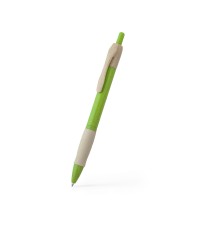 Ручка шариковая HANA из пшеничного волокна, бежевый/зеленое яблоко