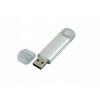 Купить USB-флешка на 32 Гб.c дополнительным разъемом Micro USB, серебро с нанесением логотипа