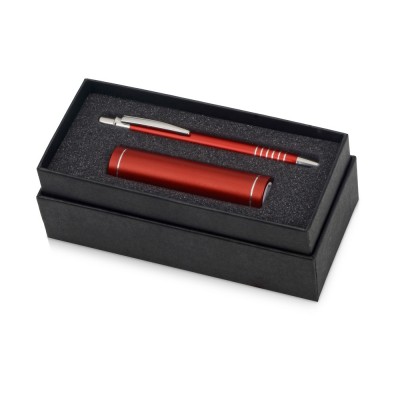 Купить Подарочный набор Essentials Bremen с ручкой и зарядным устройством, красный с нанесением