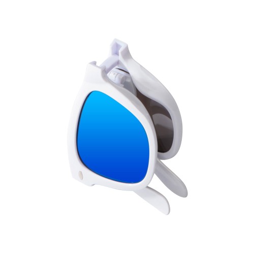 Купить Складные очки с зеркальными линзами Ibiza, белый с нанесением логотипа