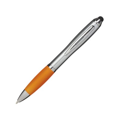Купить Ручка-стилус шариковая Nash, серебристый/оранжевый с нанесением