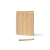 Купить Набор GALA: блокнот А5, ручка шариковая, бамбук, бежевый с нанесением логотипа