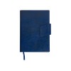 Купить Бизнес блокнот А5 Monoi с клапаном, твердая обложка, 128 листов, темно-синий с нанесением логотипа