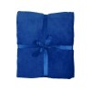 Купить Плед флисовый Natty из переработанного пластика с новогодней биркой, синий с нанесением логотипа