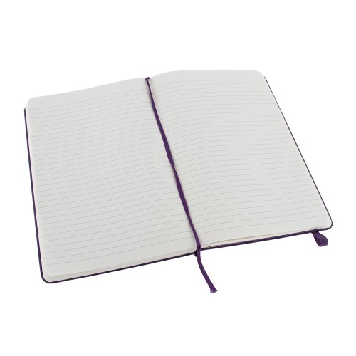 Купить Записная книжка Moleskine Classic (в линейку) в твердой обложке, Large (13х21см), фиолетовый с нанесением логотипа