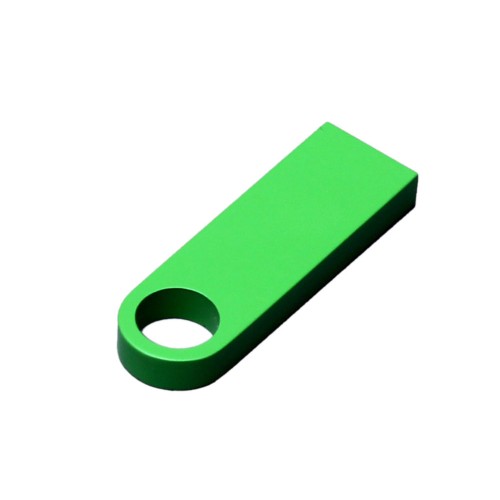 Купить USB 3.0-флешка на 32 Гб с мини чипом и круглым отверстием, зеленый с нанесением логотипа