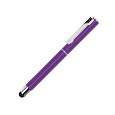 Купить Ручка металлическая стилус-роллер STRAIGHT SI R TOUCH, фиолетовый с нанесением