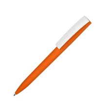 Ручка пластиковая soft-touch шариковая Zorro, оранжевый/белый