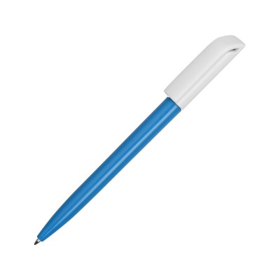 Купить Ручка пластиковая шариковая Миллениум Color BRL, голубой/белый с нанесением
