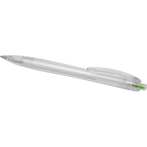 Купить Шариковая ручка Honua из переработанного ПЭТ , прозрачный/зеленый с нанесением логотипа