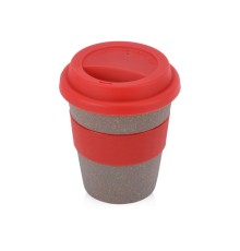 Стакан с силиконовой крышкой Cafe, красный