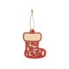 Купить Подвеска деревянная Новогодний валенок с нанесением логотипа