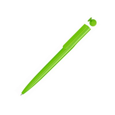 Купить Ручка шариковая пластиковая RECYCLED PET PEN switch, синий, 1 мм, зеленое яблоко с нанесением логотипа