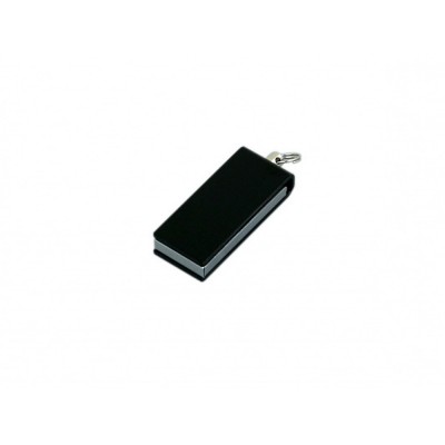 Купить Флешка с мини чипом, минимальный размер, цветной корпус, 16 Гб, черный с нанесением