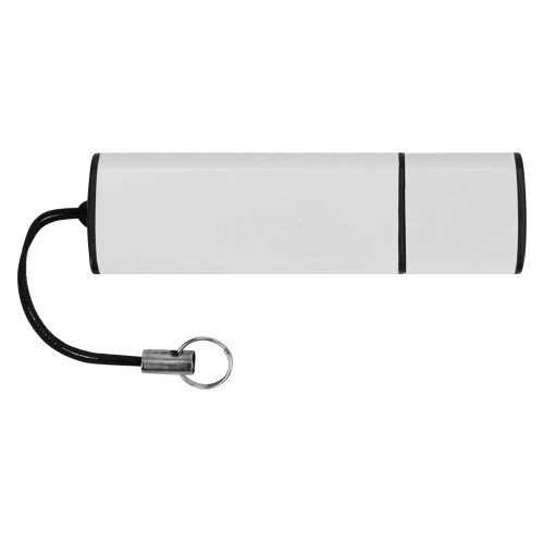 Купить Флеш-карта USB 2.0 16 Gb металлическая с колпачком Borgir, белый с нанесением логотипа