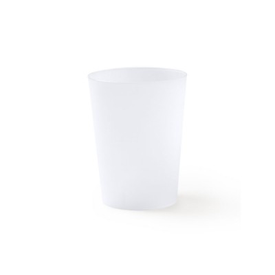 Купить Многоразовая чашка PONTAL из гибкого полипропилена 500 мл, полупрозрачный с нанесением логотипа