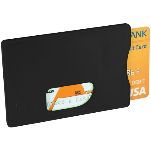 Купить Защитный RFID чехол для кредитной карты Arnox, черный с нанесением логотипа