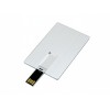 Купить USB-флешка на 16 Гб в виде металлической карты, с раскладным чипом, серебро с нанесением логотипа