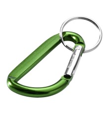 Timor брелок с карабином из переработанного алюминия, сертифицированного по стандарту RCS - Зеленый