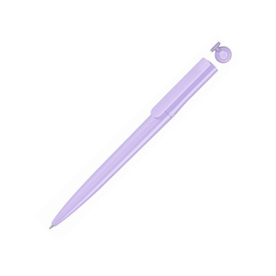 Купить Ручка шариковая пластиковая RECYCLED PET PEN switch, синий, 1 мм, светло-фиолетовый с нанесением логотипа