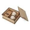 Купить Подарочный набор с кофе, чашками в деревянной коробке Кофебрейк с нанесением логотипа