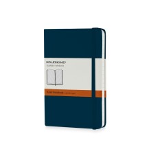 Записная книжка Moleskine Classic (в линейку) в твердой обложке, Pocket (9x14см), голубой сапфир
