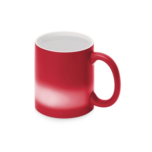 Купить Кружка-хамелеон Magic матовая, красный/белый с нанесением логотипа