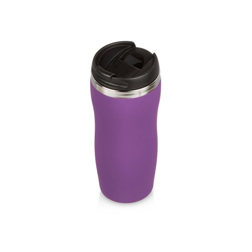 Купить Термокружка Double wall mug C1, soft touch, 350 мл, фиолетовый (Р) с нанесением логотипа