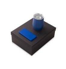 Подарочный набор с термокружкой и повербанком С1, 5000 mAh, синий