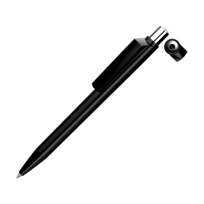 Купить Ручка шариковая UMA ON TOP SI F, черный с нанесением логотипа