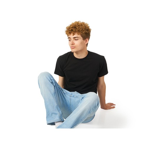 Купить Футболка Heavy Super Club с боковыми швами, мужская, черный с нанесением логотипа