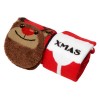 Купить Набор носков с рождественской символикой в мешке мужские, 2 пары, красный с нанесением логотипа