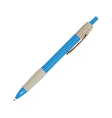 Ручка шариковая HANA из пшеничного волокна, бежевый/голубой